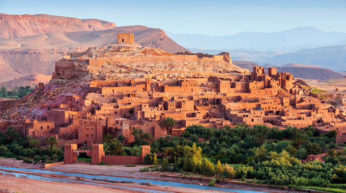 The walled village of Ait Benhaddou in Morocco