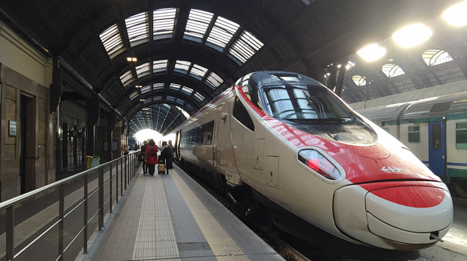 High-speed train station in Italy