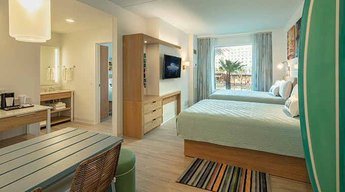 A 2-bed suite at Universal's Endless Summer Resort - Dockside Inn & Suites